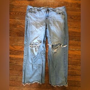 Torrid Distressed Vintage Style Blue Jeans